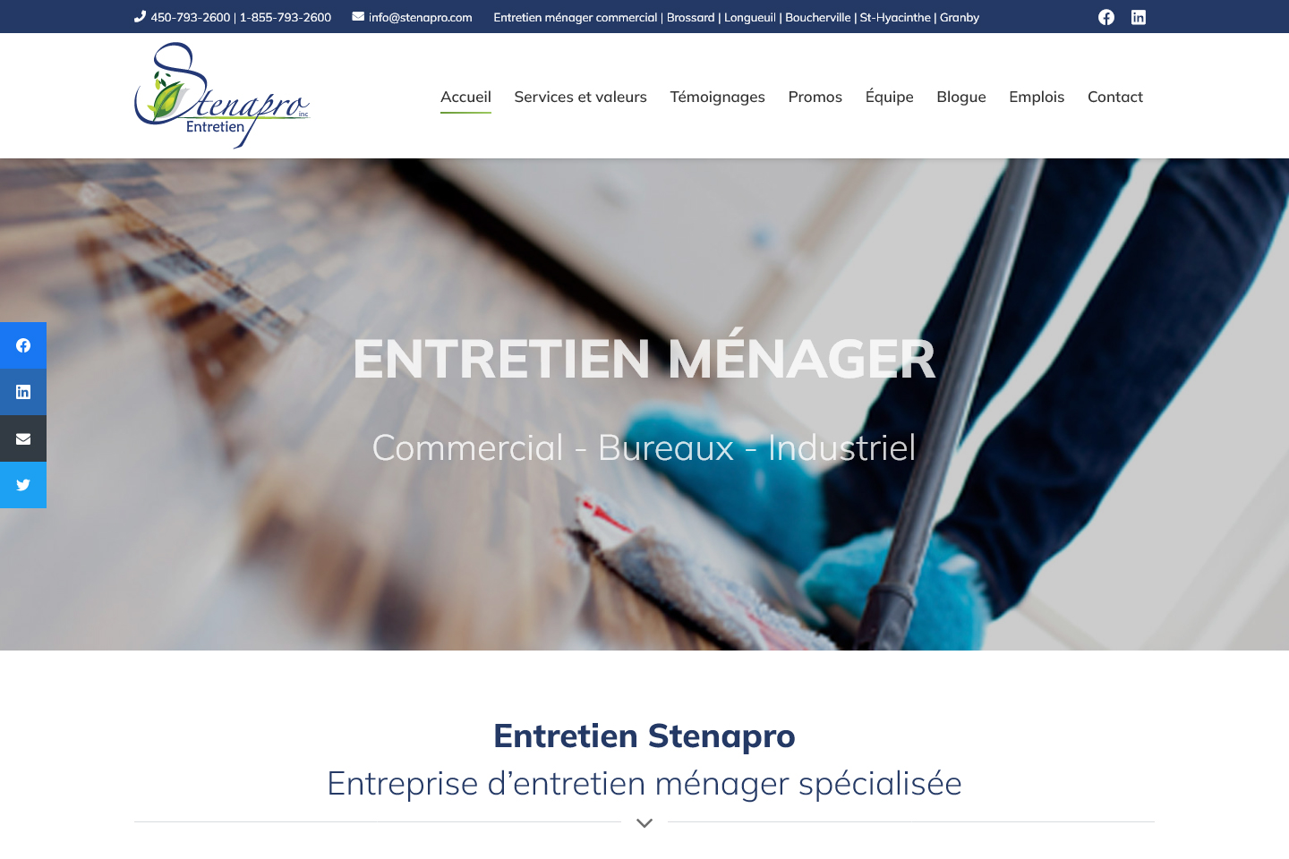 Site Web Entretien Stenapro