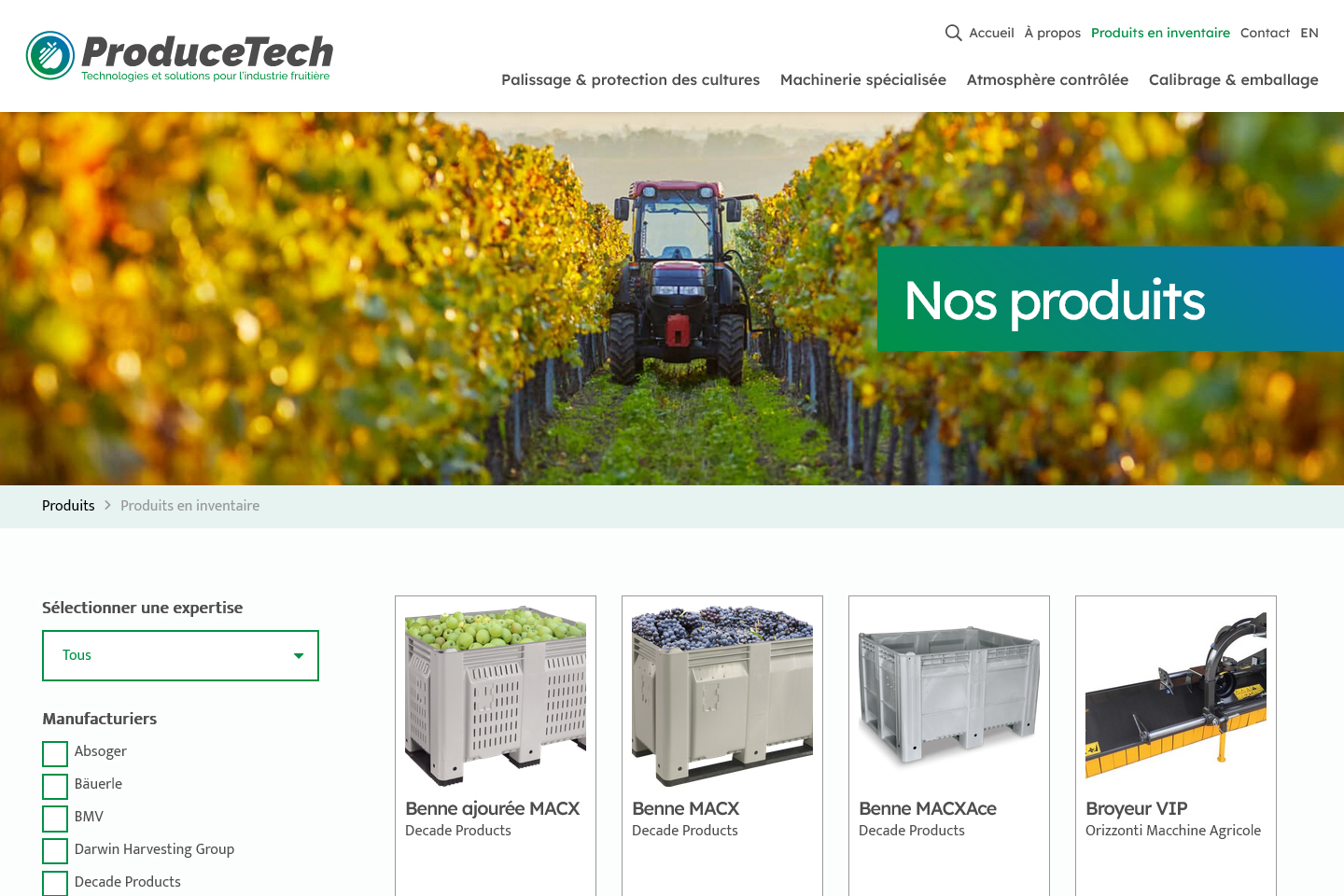 Site Web ProduceTech